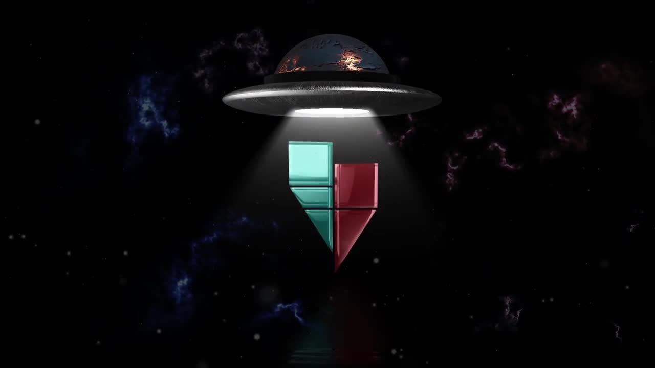 UFO标志特效飞船logo片头展示16设计素材网精选AE模板