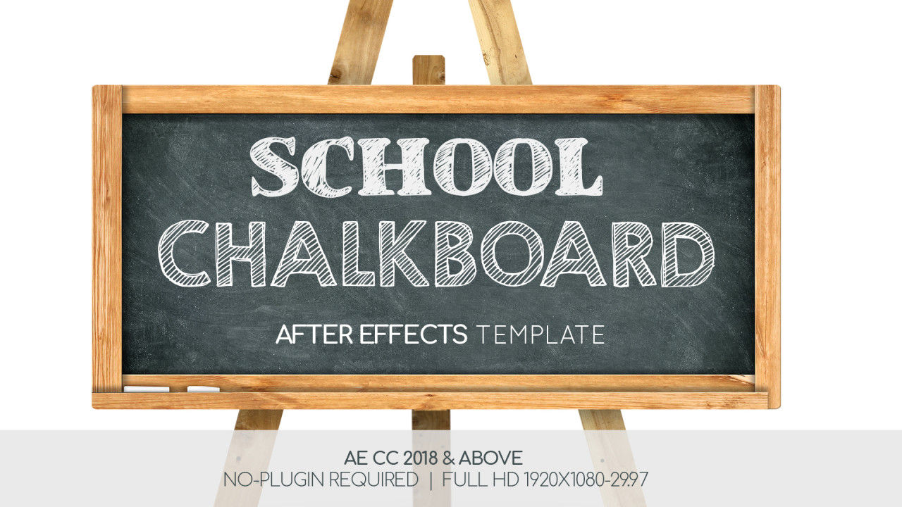 学校黑板宣传介绍16素材精选AE模板