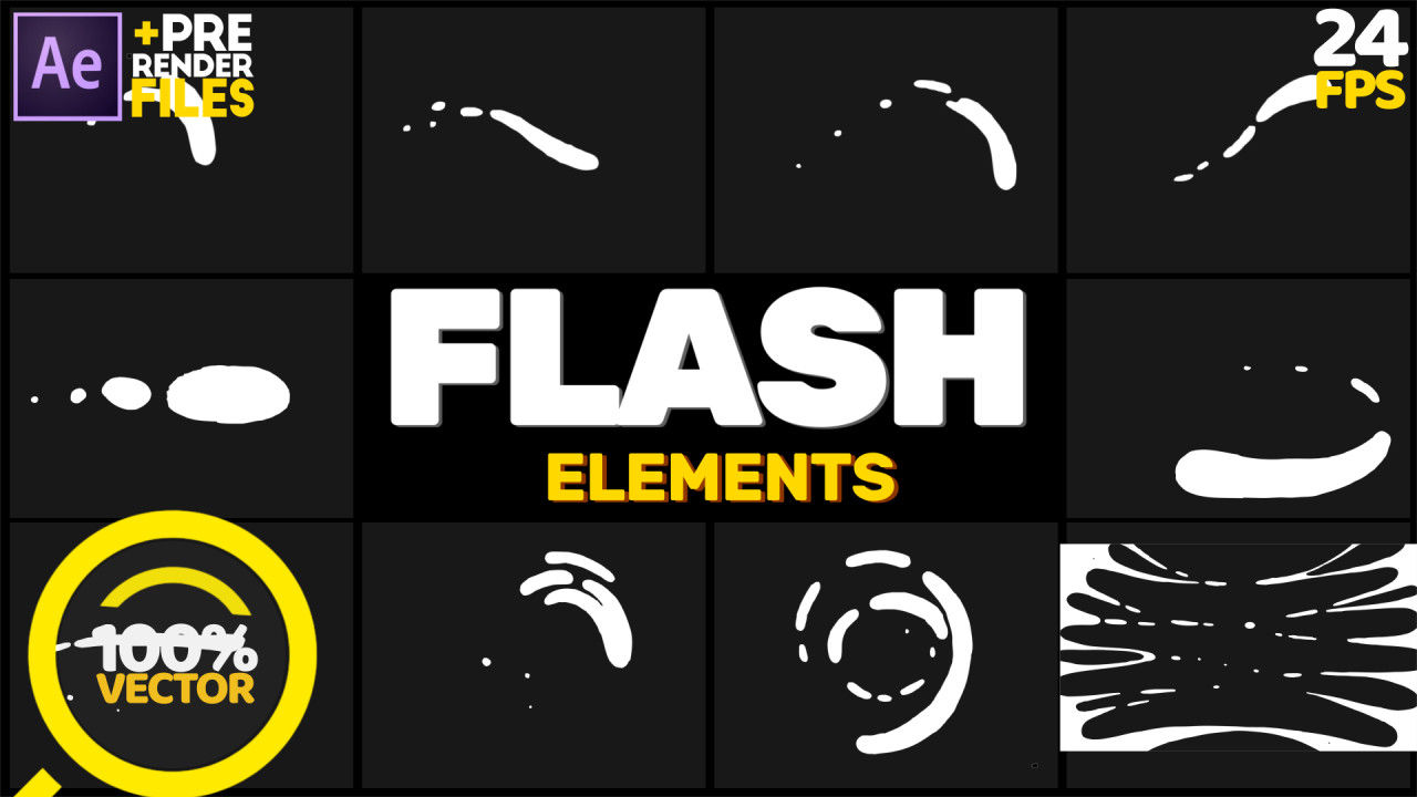 10个Flash元素快速动画16设计素材网精选AE模板