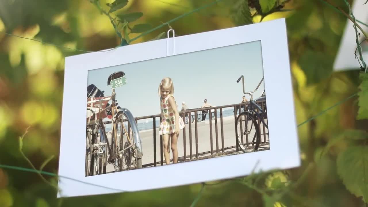 时尚清新的夏季旅游家庭照片亿图网易图库精选AE模板