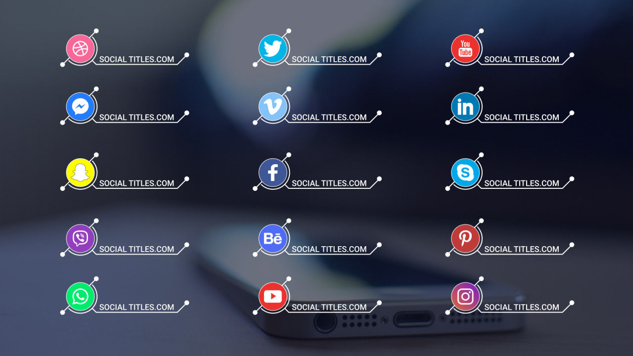 明亮创意的社交媒体标题16设计素材网精选AE模板