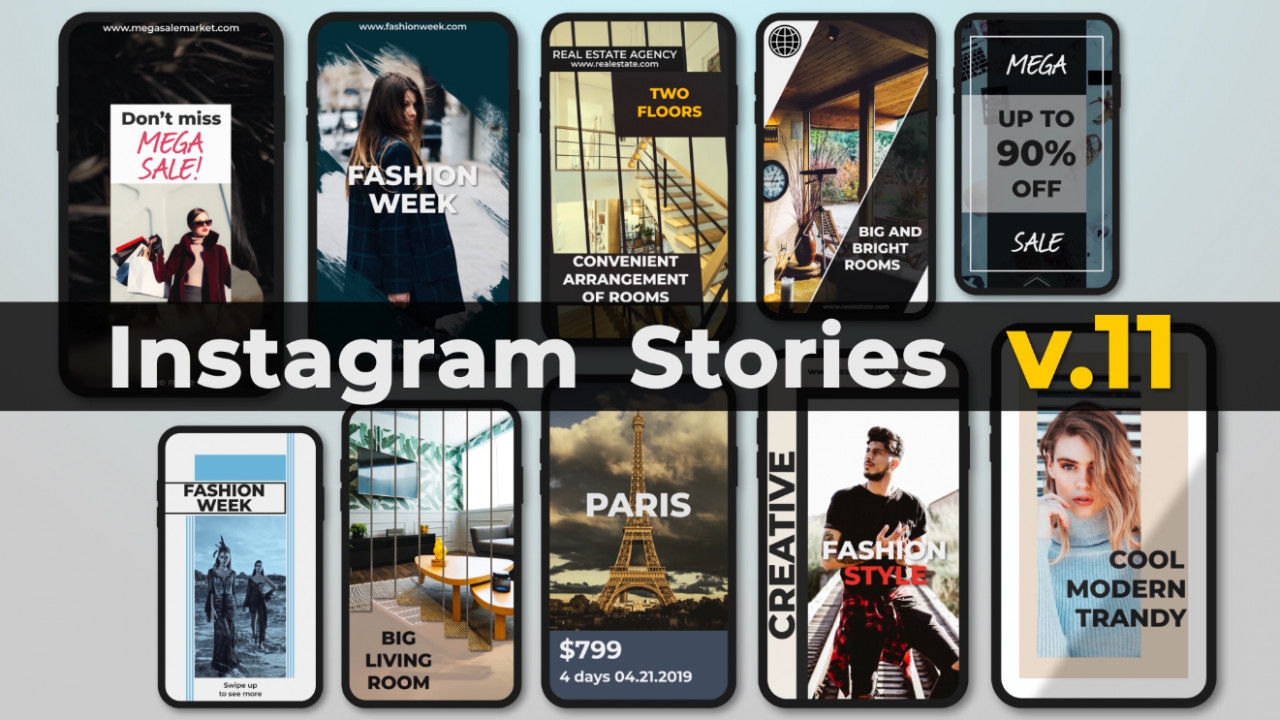 Instagram帐户故事创建16设计素材网精选AE模板