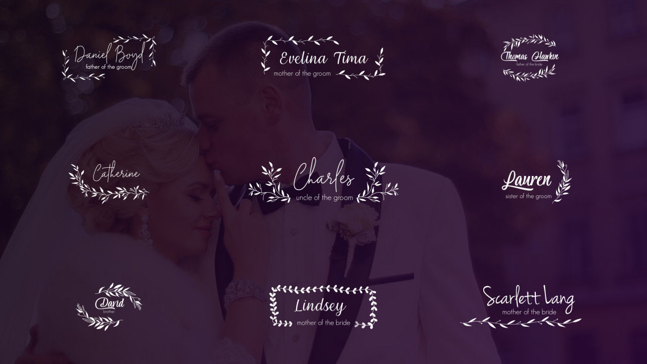 手绘浪漫婚礼视频开场标题特效16设计素材网精选AE模板