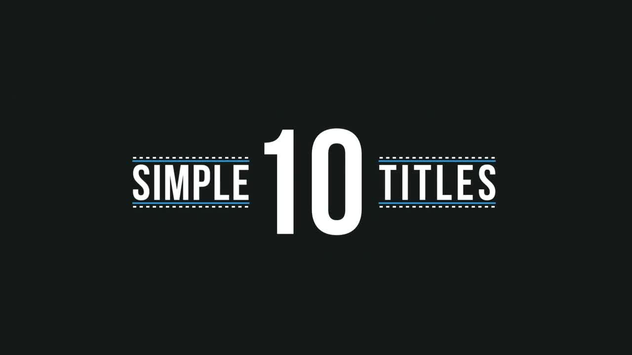 10个优雅直观的简单标题16图库精选AE模板