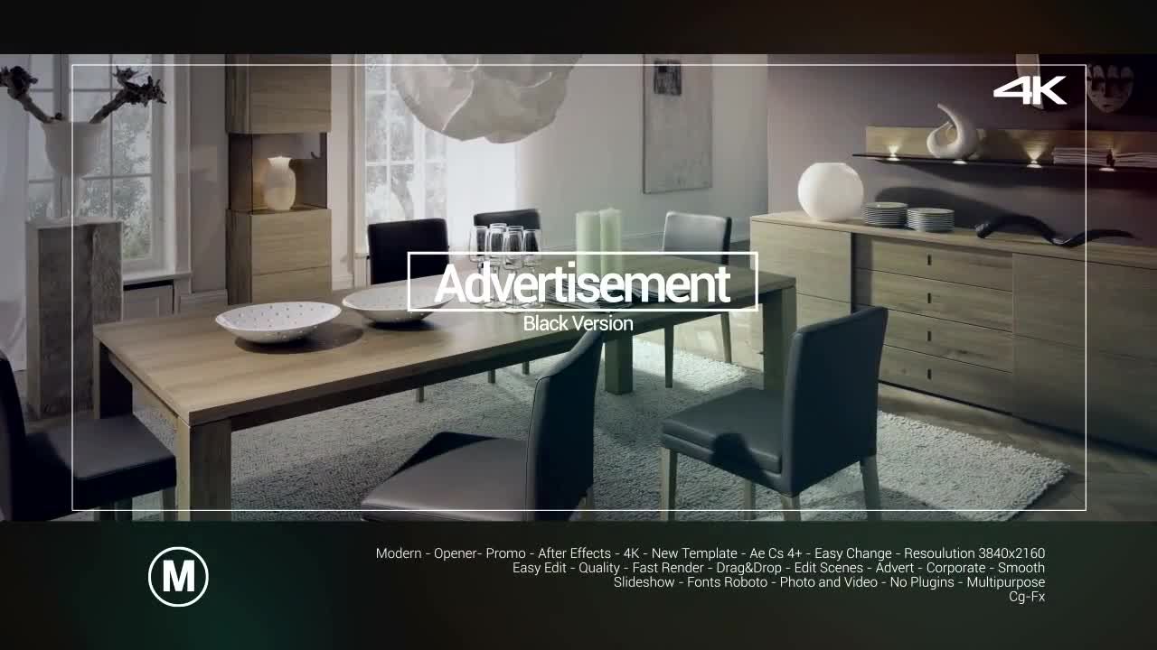 黑色广告版16设计素材网精选AE模板