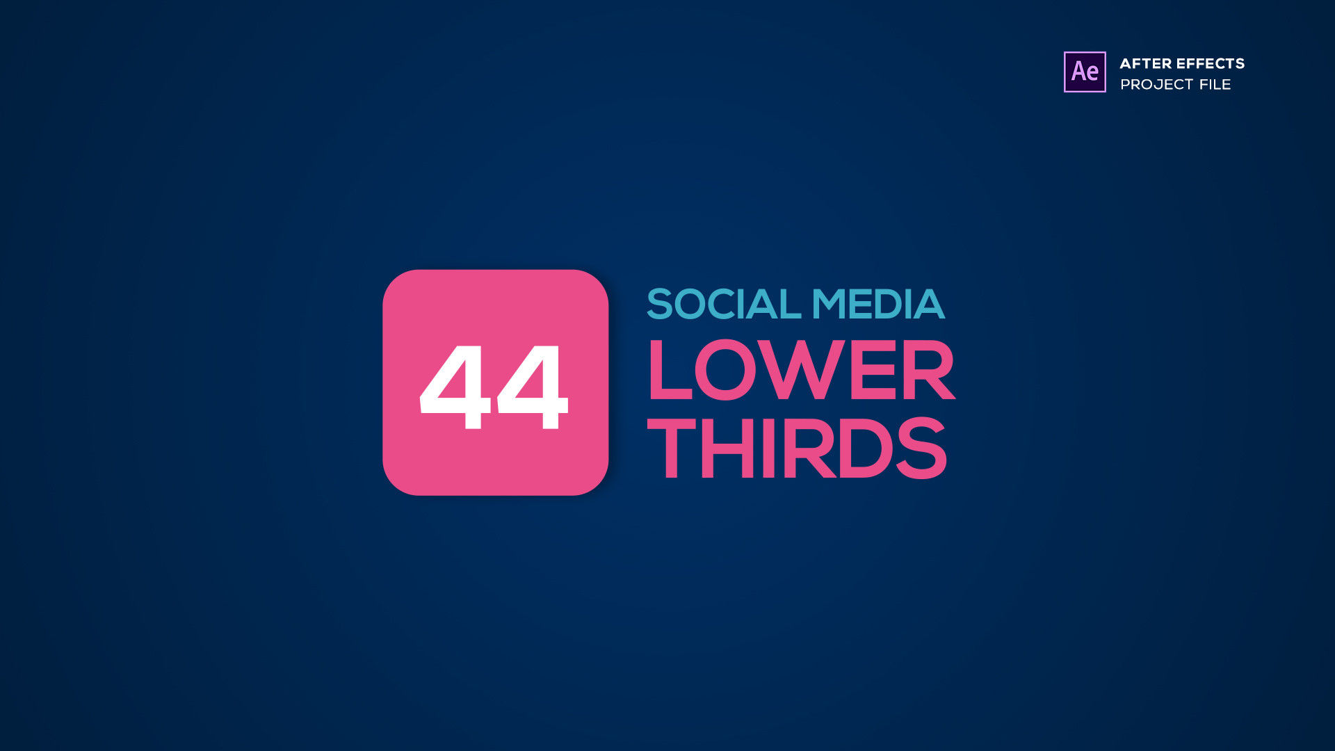 44个整洁独特多彩的社交媒体低三分之二标题动画亿图网易图库精选AE模板