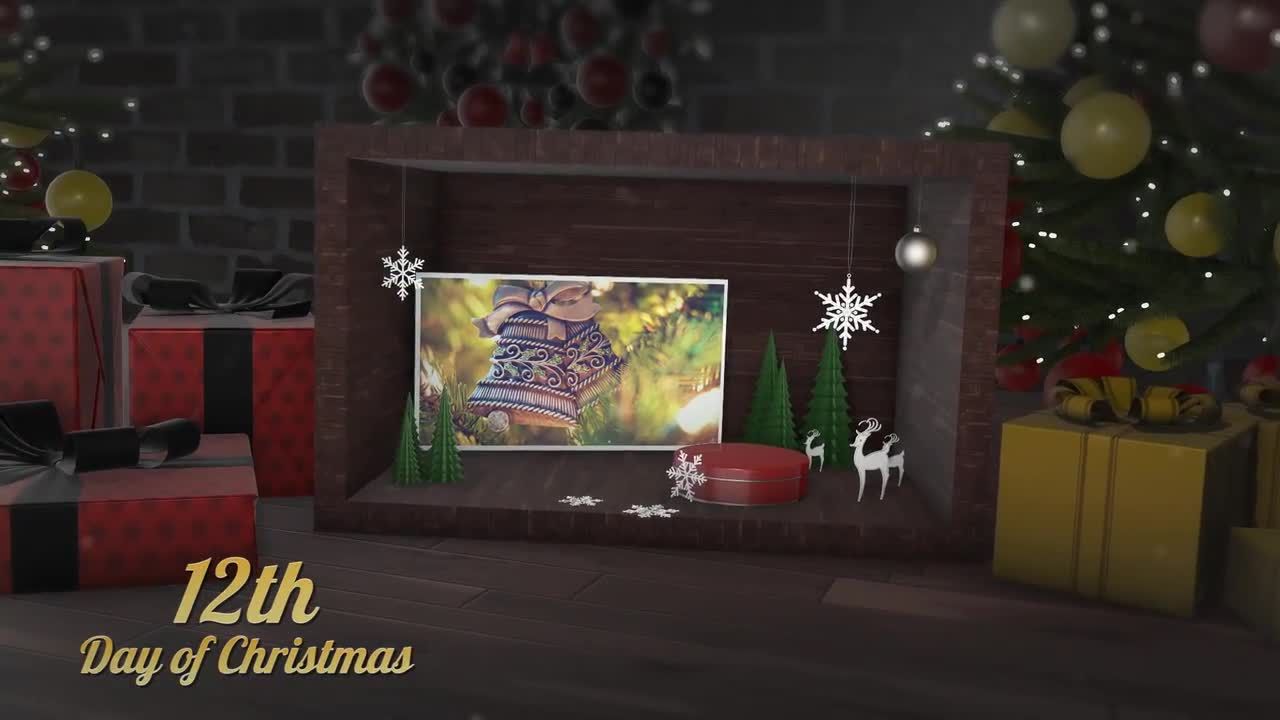 圣诞节12天活动促销视频介绍普贤居精选AE模板
