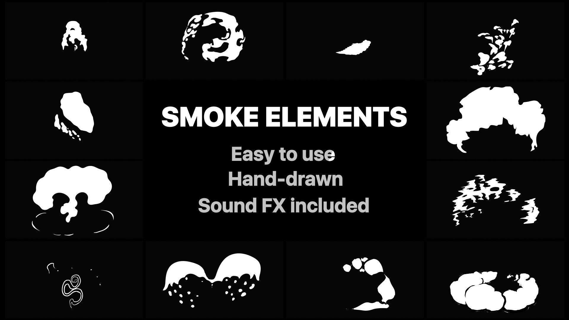 炫酷的2DFX烟雾元素动画普贤居精选AE模板