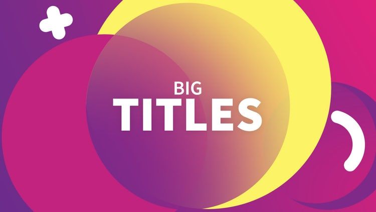 独特彩色动态标题展示16图库精选AE模板Big Titles
