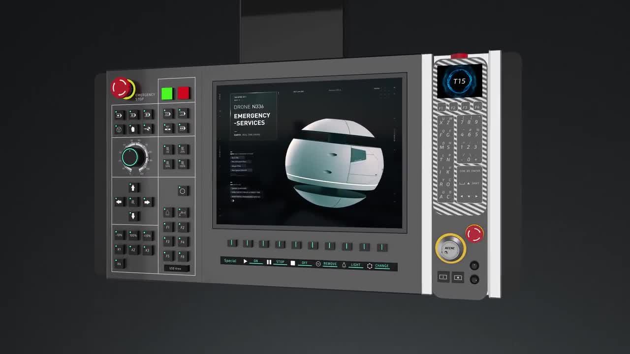 工业控制面板动态动画16设计素材网精选AE模板