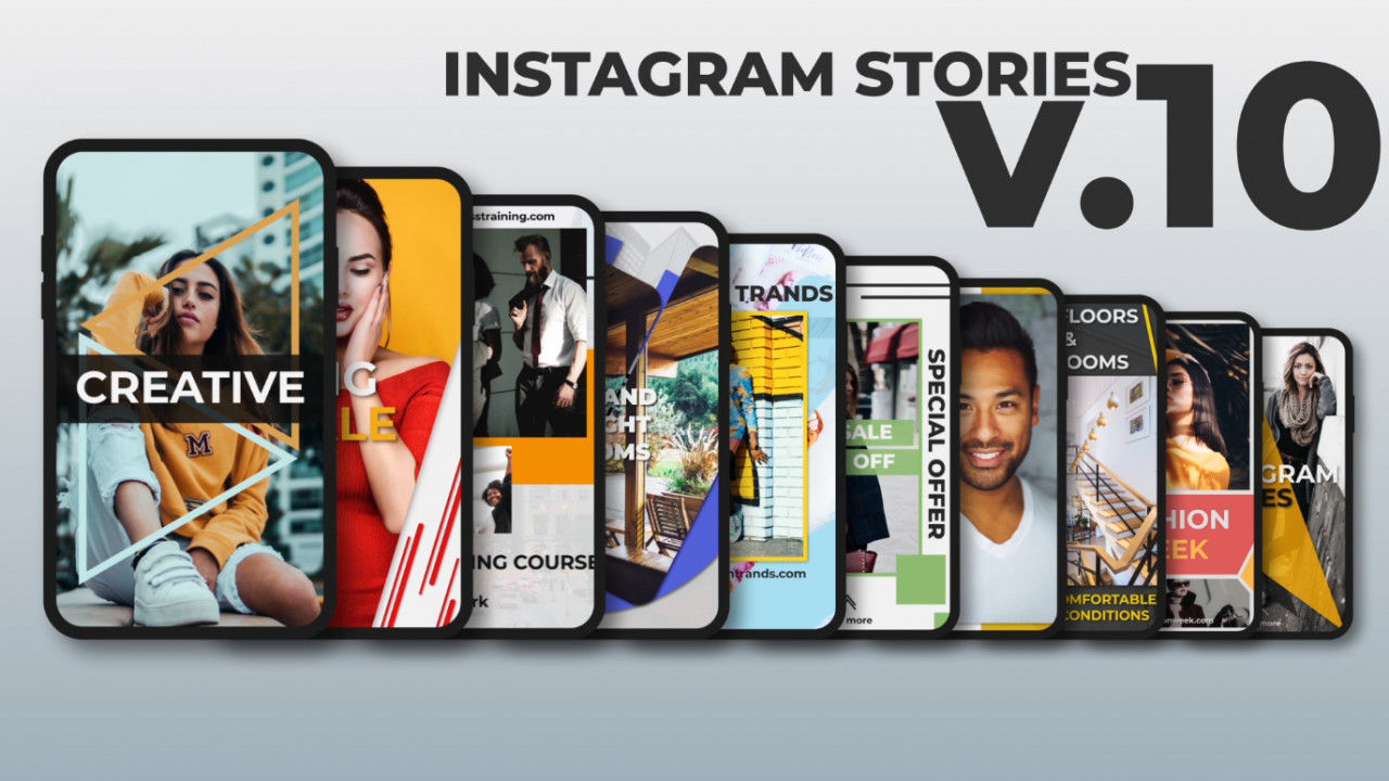 10个令人惊叹的Instagram故事16设计素材网精选AE模板