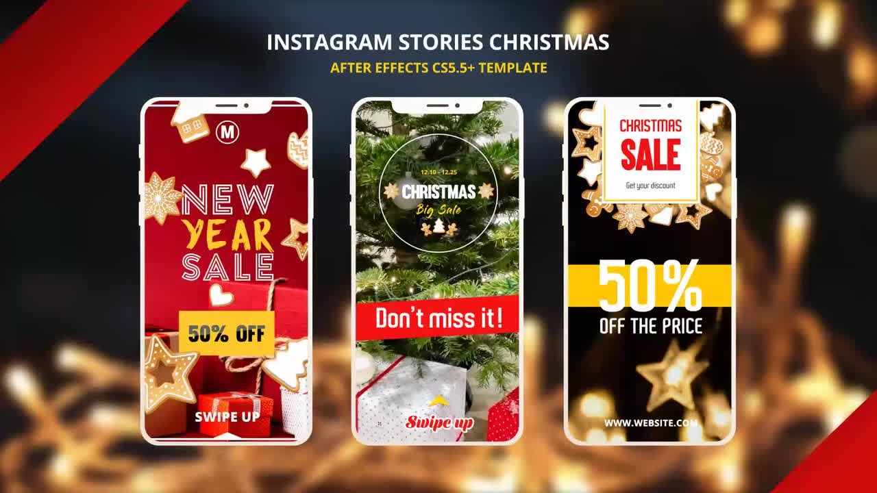 18个Instagram圣诞故事16素材精选AE模板