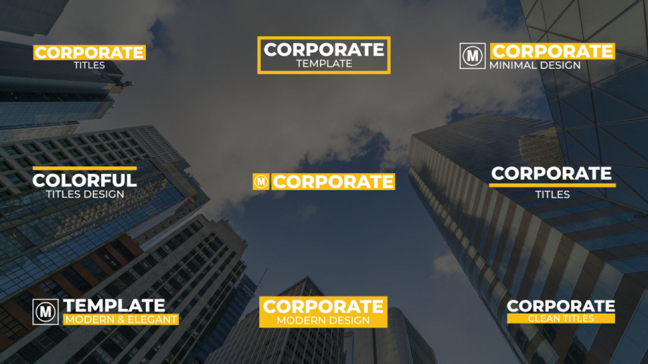 9个独特的大企业标题普贤居精选AE模板