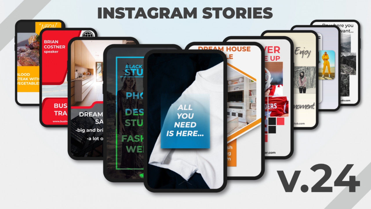 Instagram故事V.2416设计素材网精选AE模板