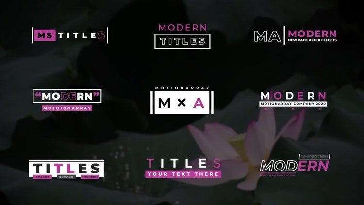 9个现代简洁的全屏标题动画普贤居精选AE模板