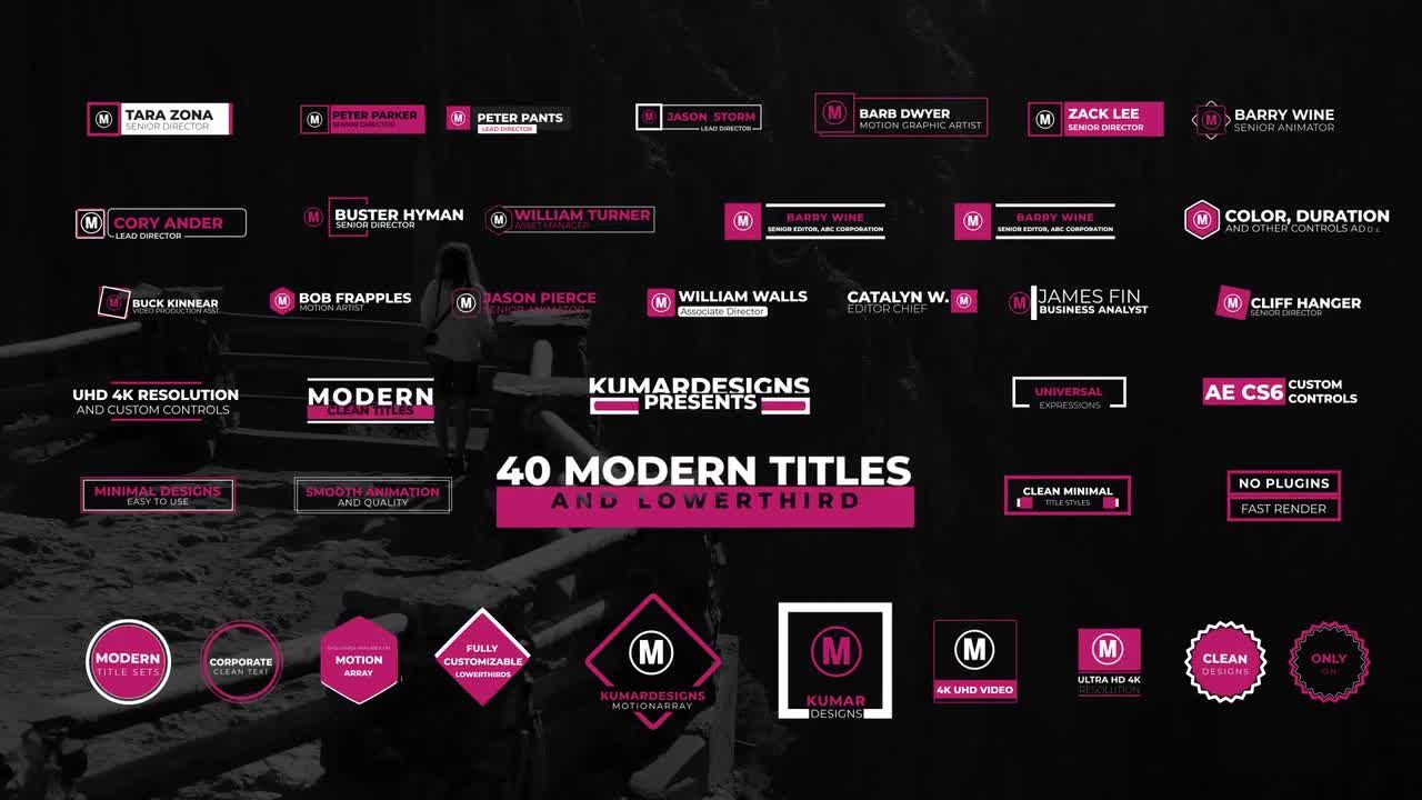 40现代标题和下三分之一16设计素材网精选AE模板