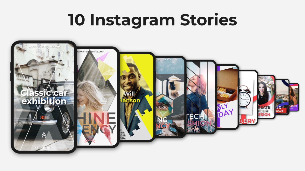 10 Instagram故事16设计素材网精选AE模板