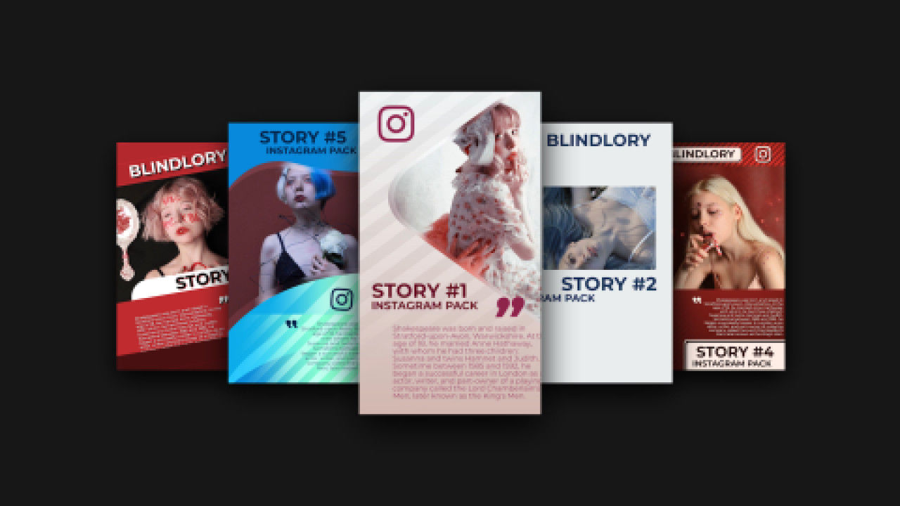 5个独特整洁的Instagram故事16设计素材网精选AE模板