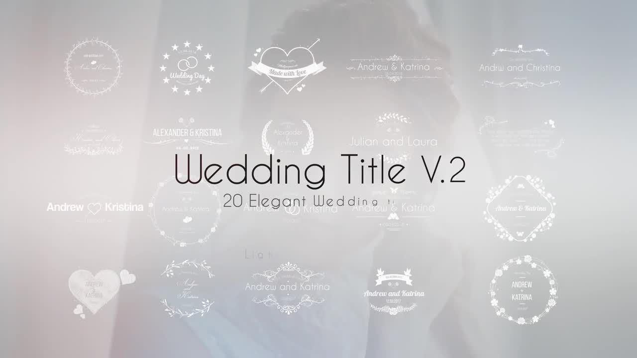 20个清洁和经典的婚礼标题16设计素材网精选AE模板