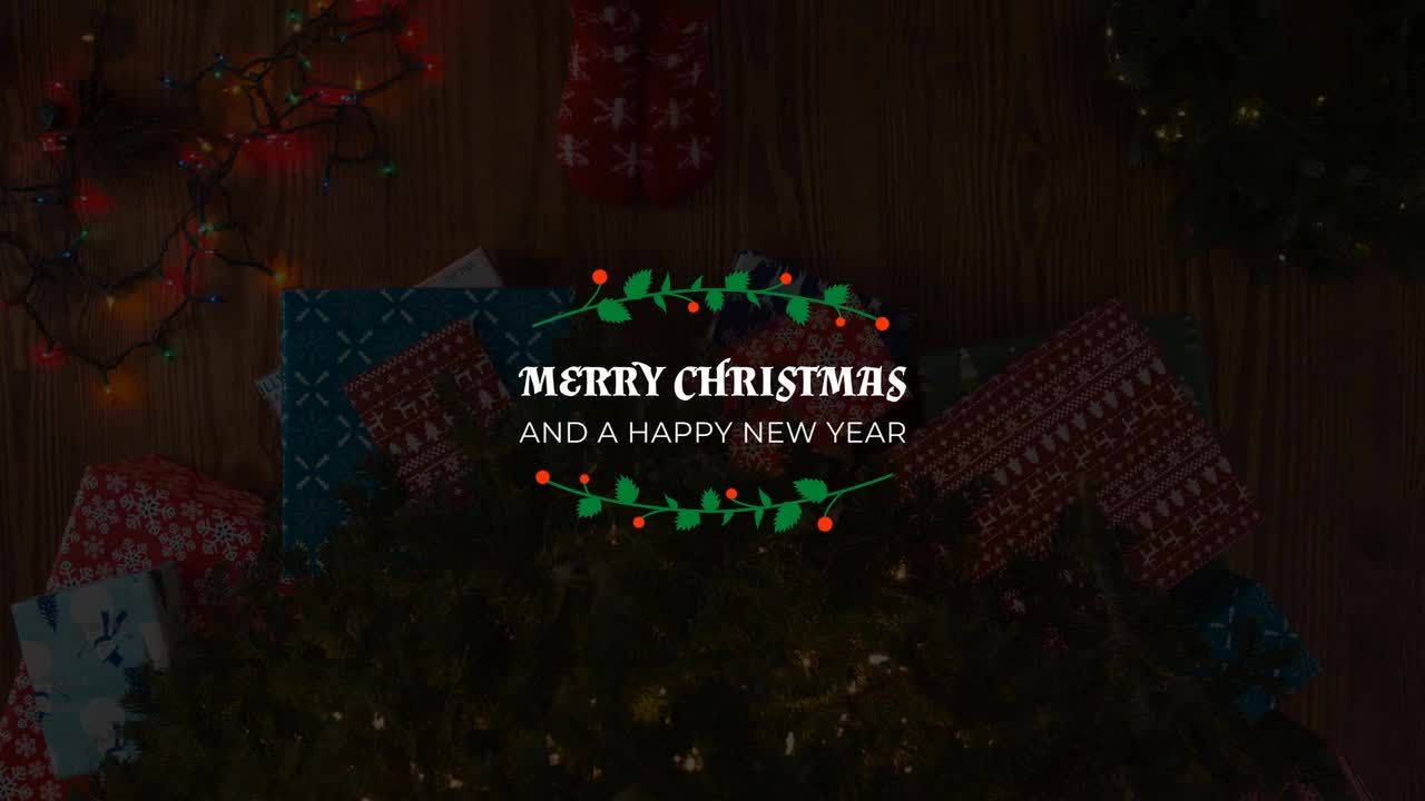 10个温馨圣诞节元素动画标题特效亿图网易图库精选AE模板