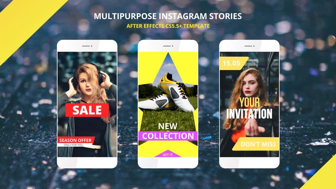 12个优雅动画Instagram故事亿图网易图库精选AE模板