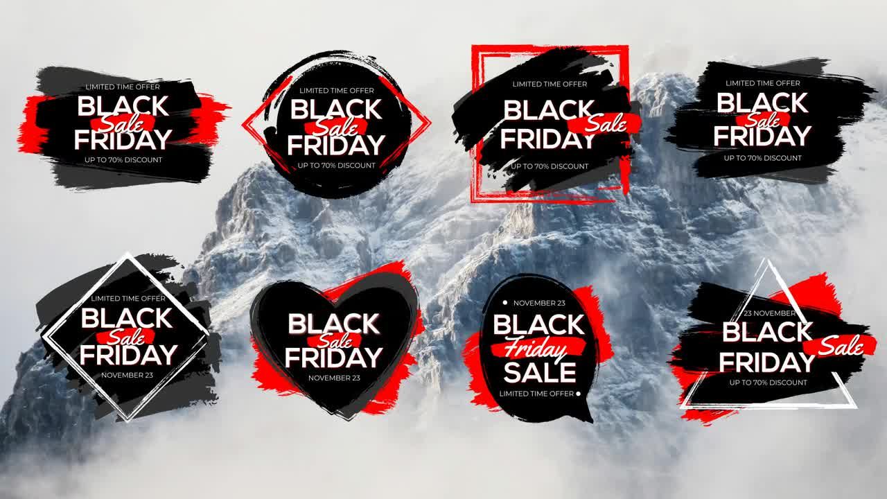 黑色星期五销售标题素材中国精选AE模板