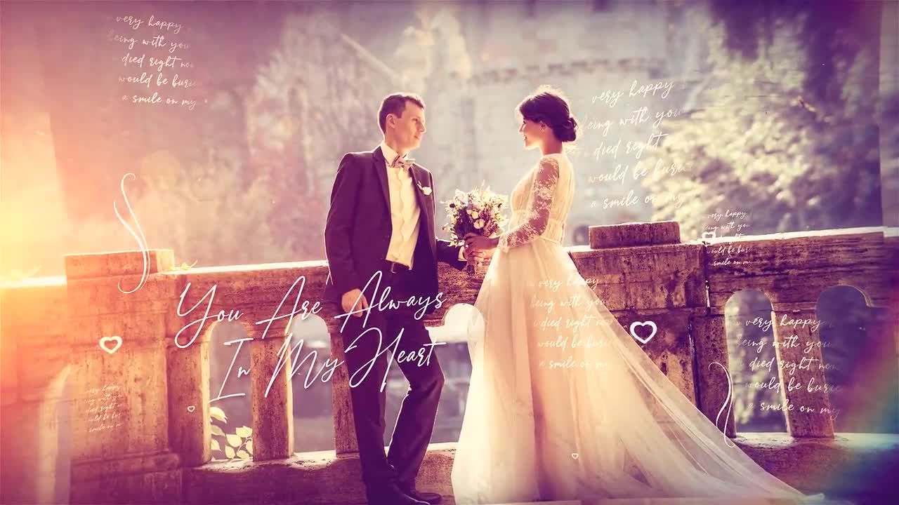 画笔粒子遮罩特效婚礼纪念视频素材中国精选AE模板