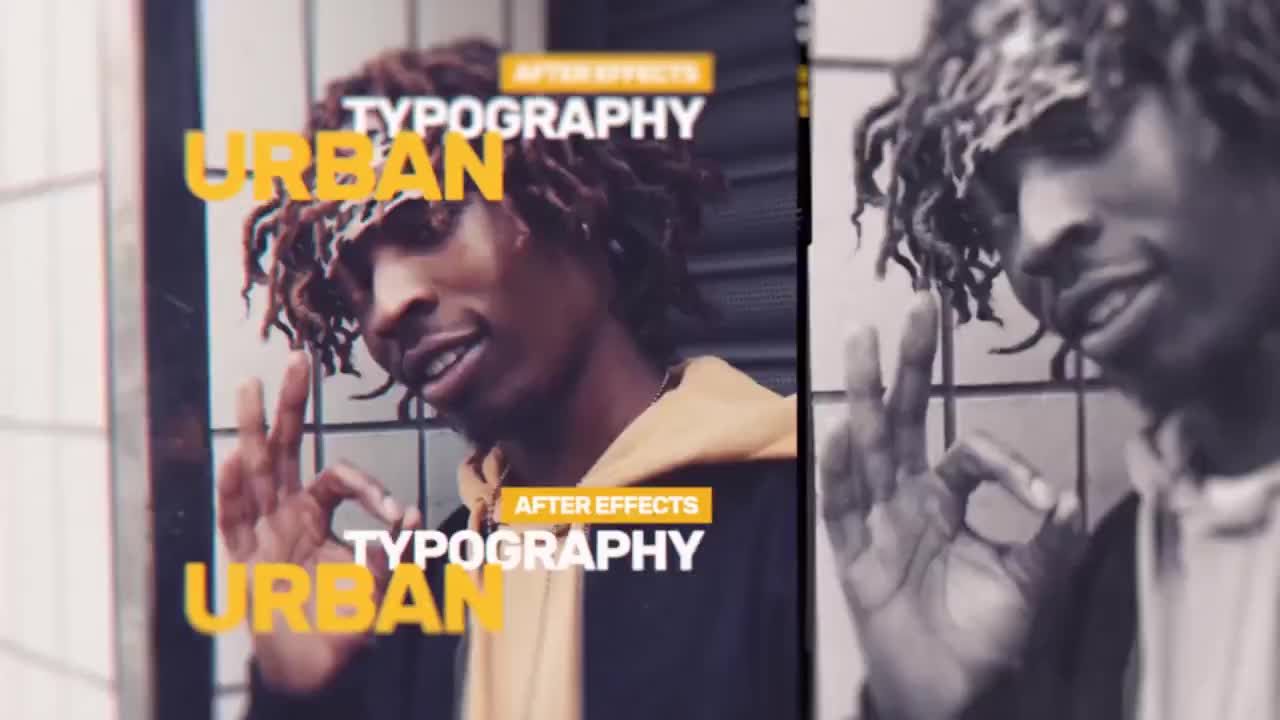 城市嘻哈风格特效标题字幕转场视频展示普贤居精选AE模板