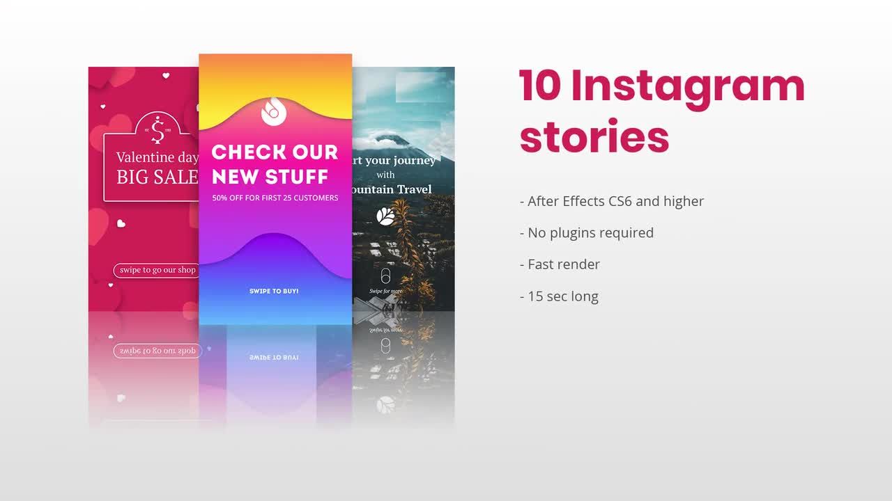 娱乐性的动画Instagram故事16素材精选AE模板