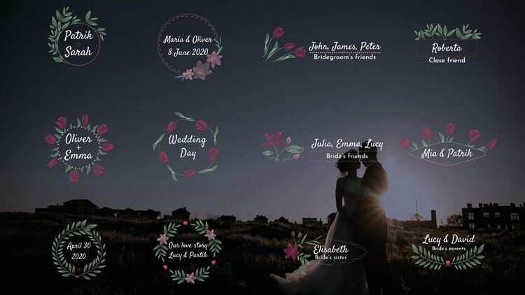 12个精美浪漫的婚礼标题亿图网易图