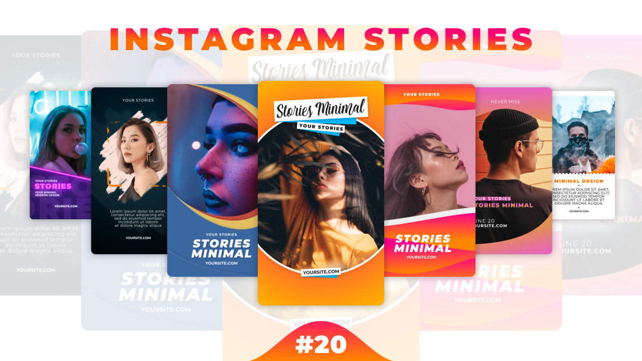 10个时尚设计的快速动态动画Instagram故事16图库精选AE模板