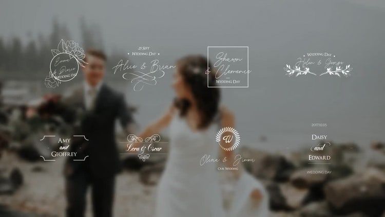 婚礼标题一个充满情感和优雅效果的普贤居精选AE模板