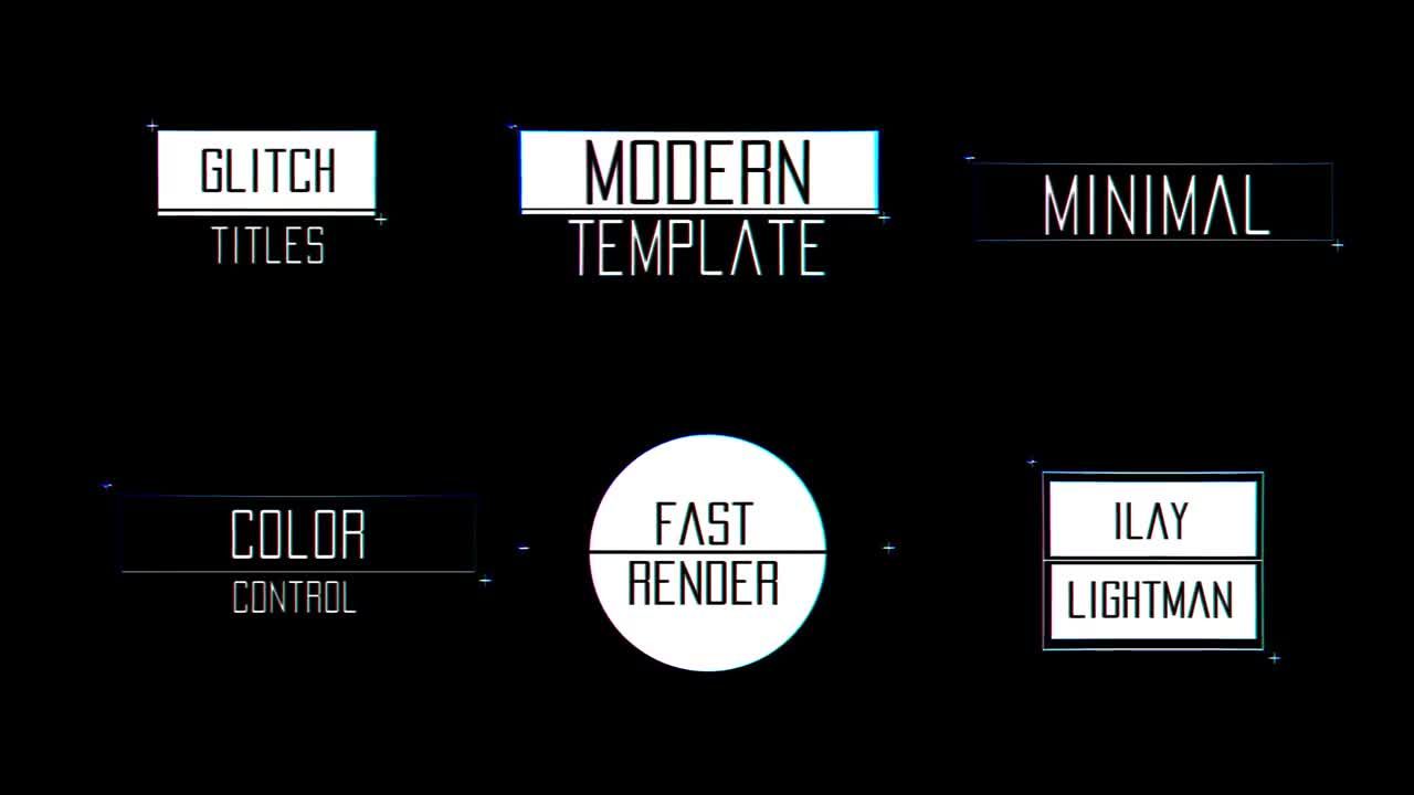 动画故障和扭曲的全屏标题动画16设计素材网精选AE模板