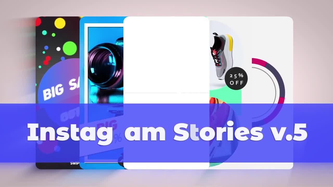 干净动画效果的Instagram故事16设计素材网精选AE模板