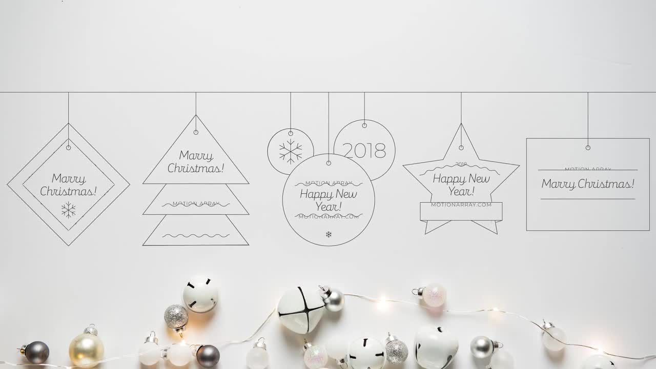 5个梦幻般的节日装饰动画圣诞节标题普贤居精选AE模板