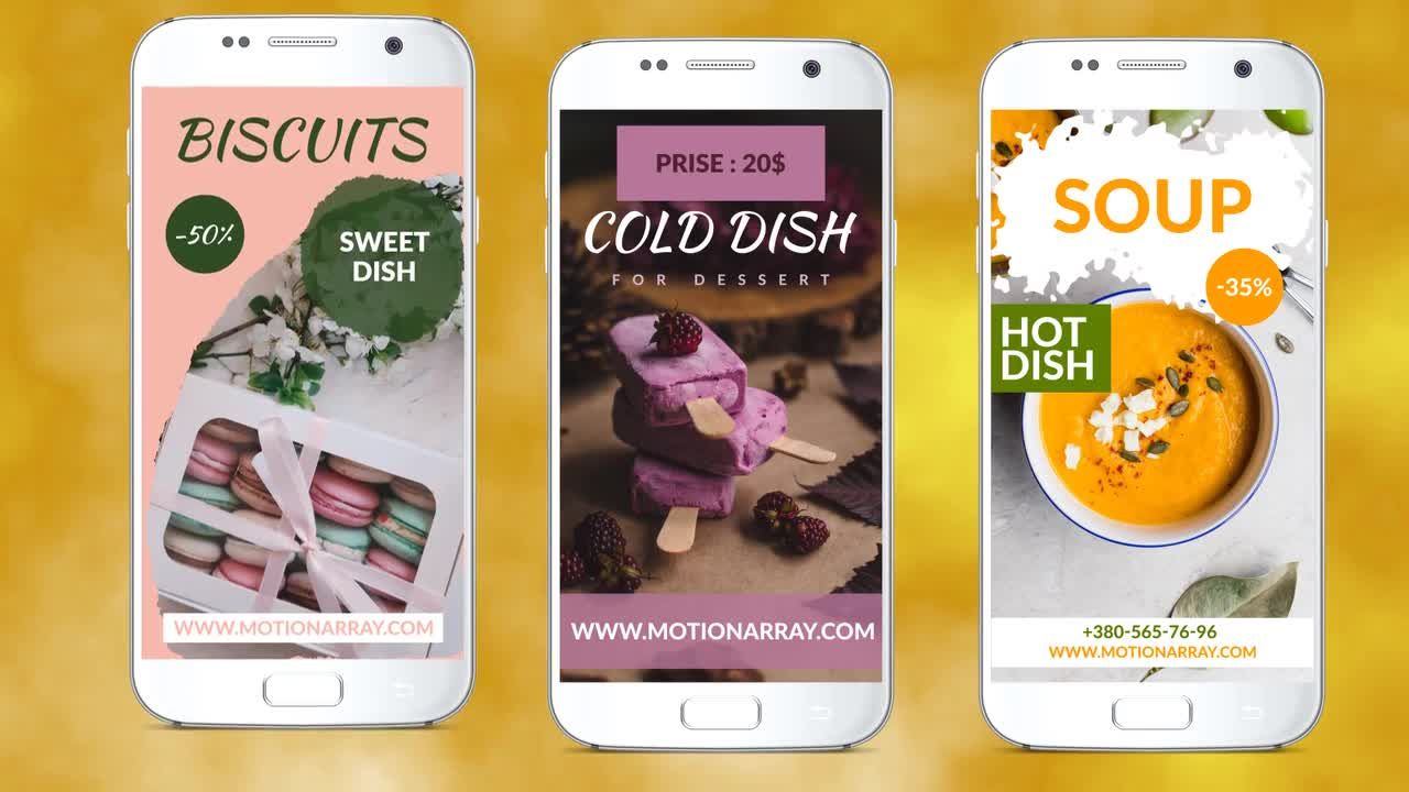 10个新Instagram食品故事动画16设计素材网精选AE模板