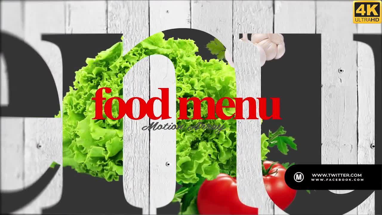 梦幻食物菜单4K动画素材中国精选AE模板