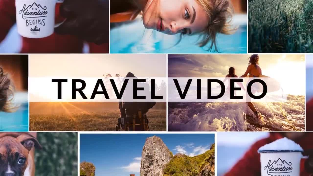 旅行视频幻灯片动画亿图网易图库精选AE模板