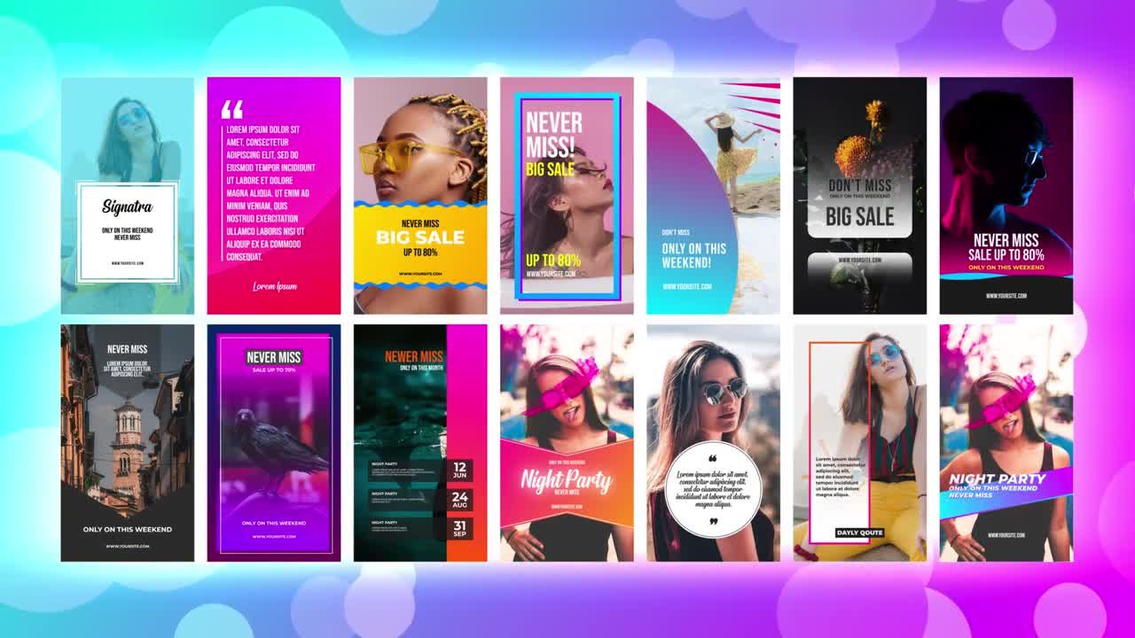 社交媒体时尚视频宣传包装片头16设计素材网精选AE模板