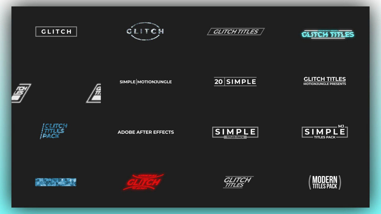 17个小故障标题全屏动画16设计素材网精选AE模板