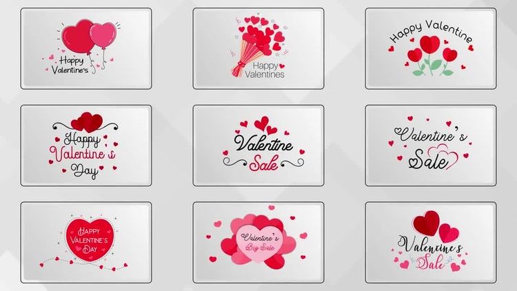 10个精美创意的情人节全屏标题动画普贤居精选AE模板