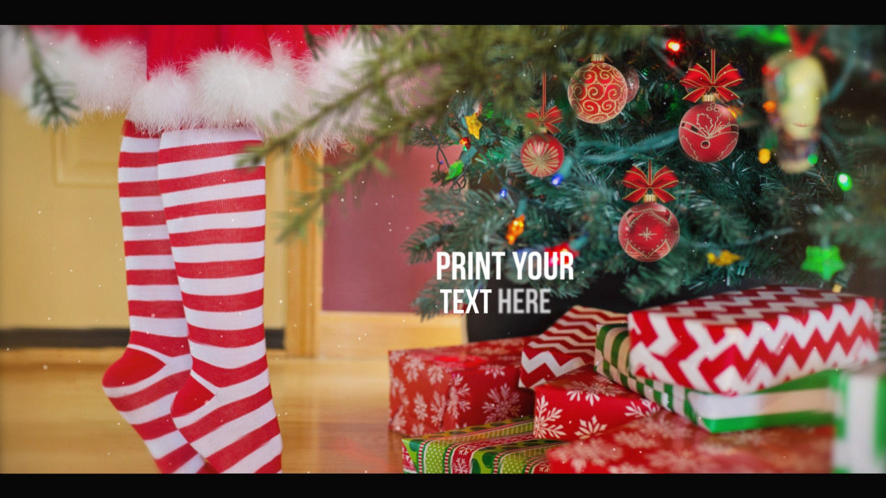 唯美的圣诞节幻灯片亿图网易图库精选AE模板