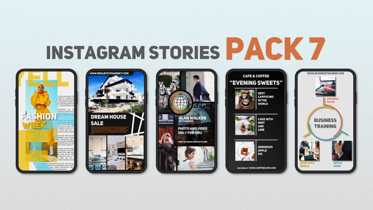 5个精美的Instagram故事素材中国精选AE模板