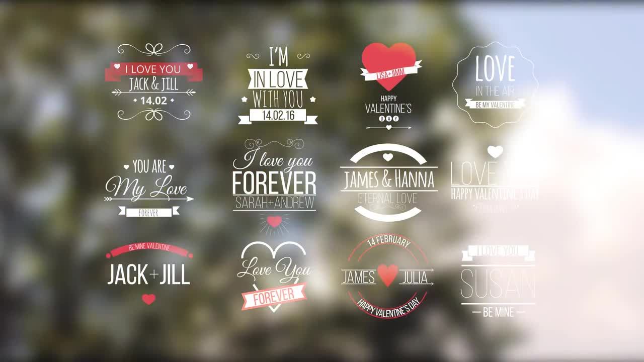 设计精美的爱情标题动画16图库精选AE模板
