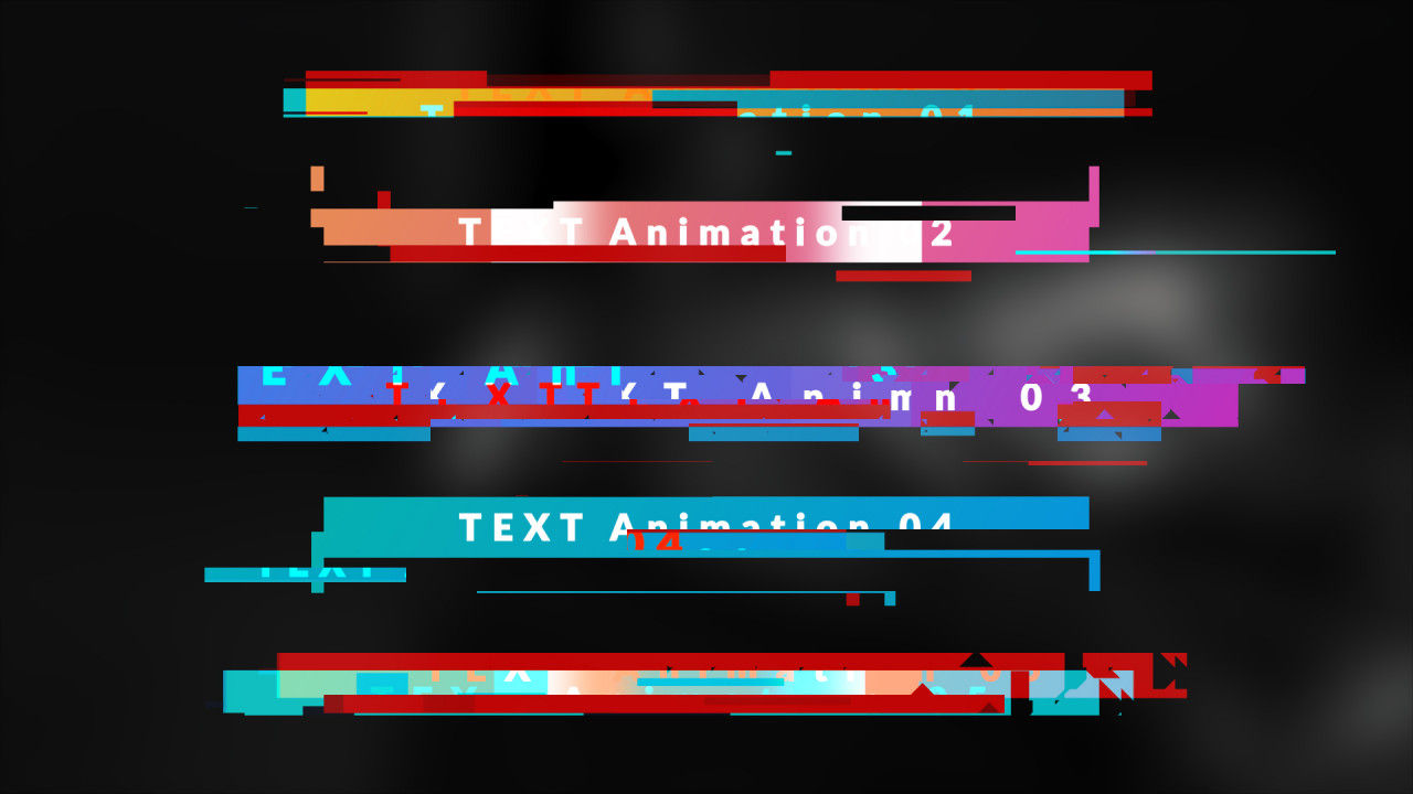 5个智能色彩故障特效文字标题素材天下精选AE模板