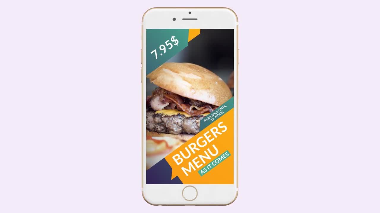 干净现代优雅Instagram故事食物宣传亿图网易图库精选AE模板