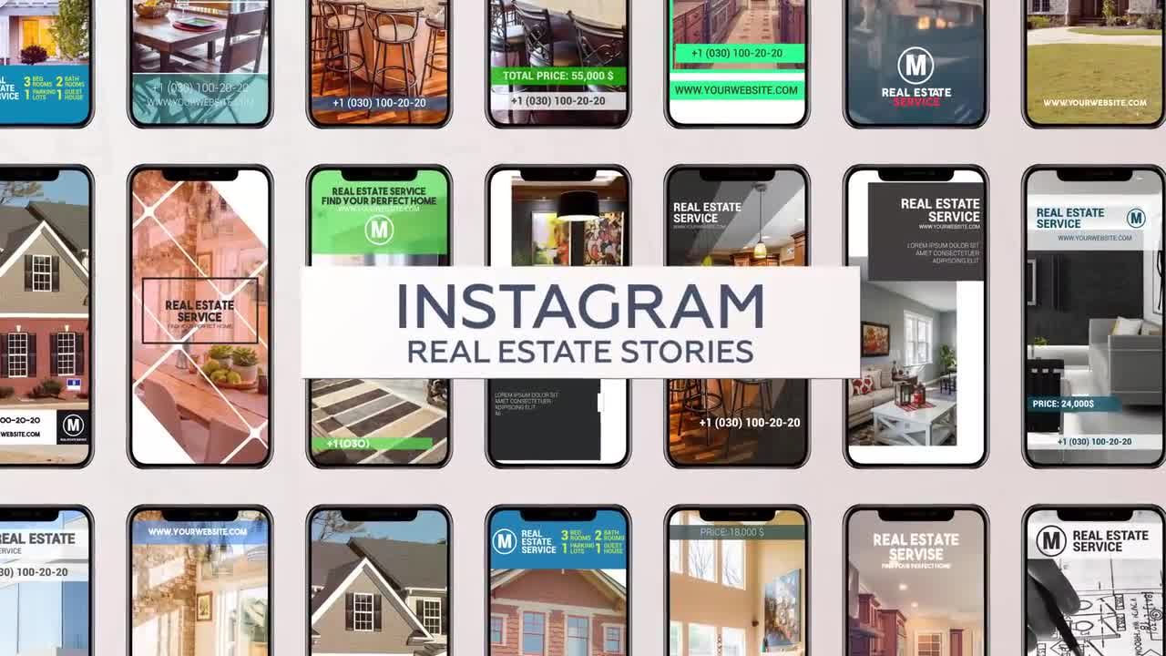 30个Instagram房地产故事亿图网易图库精选AE模板