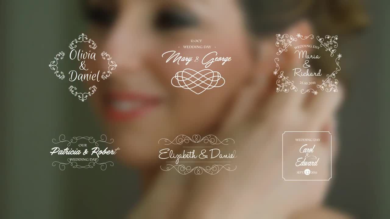6个婚礼动画标题亿图网易图库精选AE模板