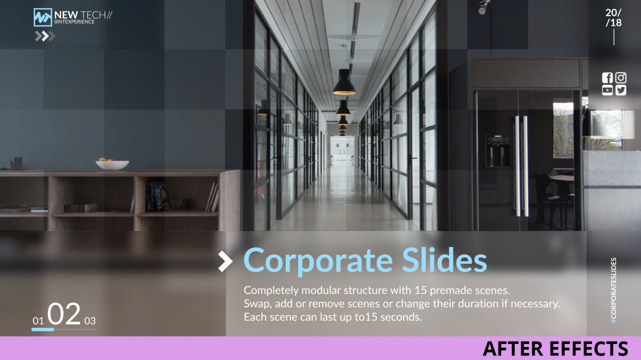 干净且富有创意的公司幻灯片16设计素材网精选AE模板
