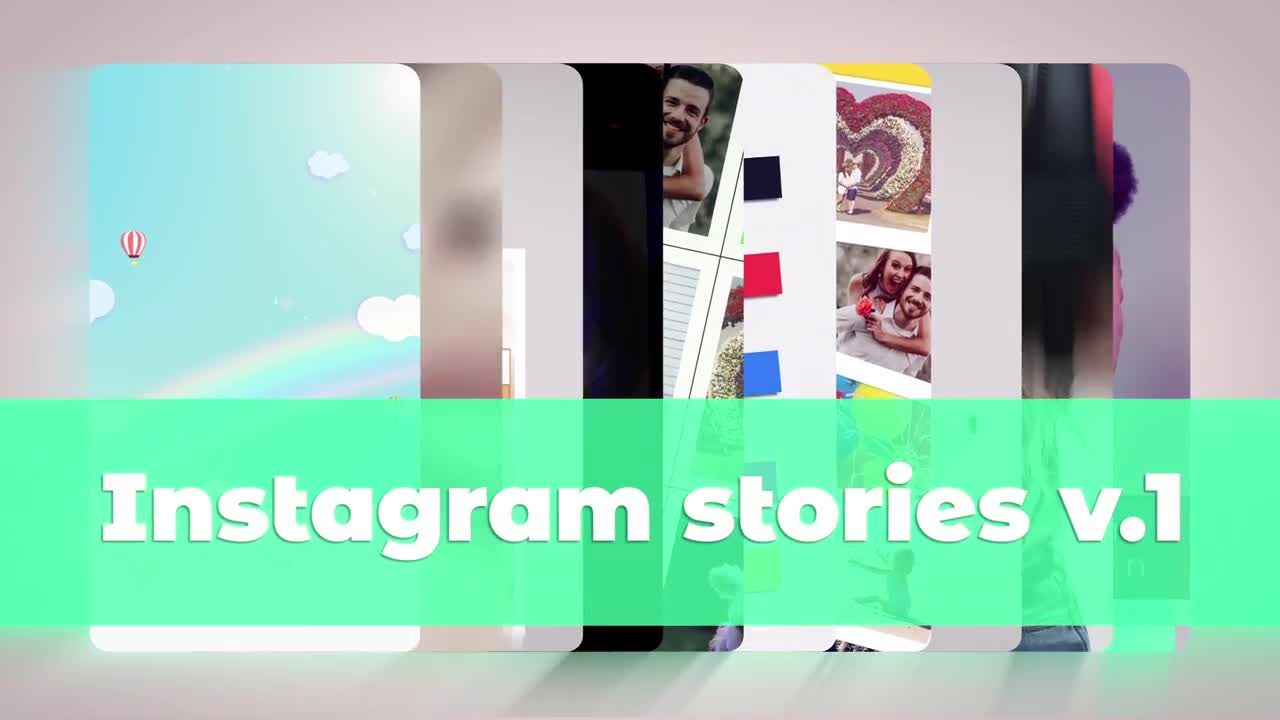 明亮的动态动画Instagram故事16图库精选AE模板